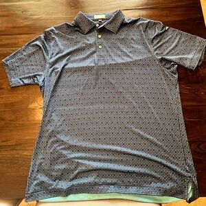 Peter Millar Summer Comfort Polo - Large - Blue - Peter Millar Crown Logos